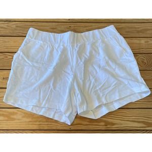 NEW Belle Beach Kim Gravel French Terry Seaside Shorts Size 1X Women’s White